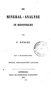Cover of: Die Mineral-analyse in Beispielen