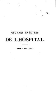 Cover of: œuvres inédites de Michel L'Hospital, chancelier de France by Michel de L'Hospital