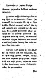 Cover of: Versuch in richtiger Bestimmung einiger gleichbedeutenden Wörter der ... by Samuel Johann Ernst Stosch