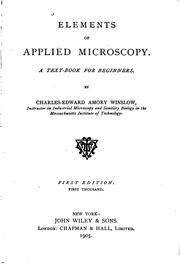 Cover of: Elements of Applied Microscopy: A Text-boook for Beginners