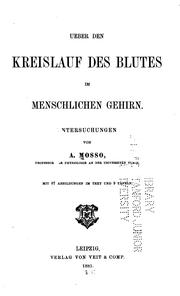 Cover of: Ueber den Kreislauf des Blutes im menschlichen Gehirn...