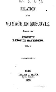 Cover of: Relation d'un voyage en Moscovie