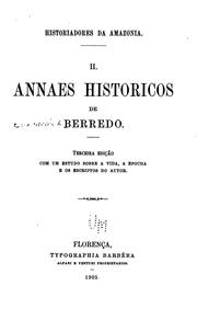 Cover of: Annaes historicos de Berredo