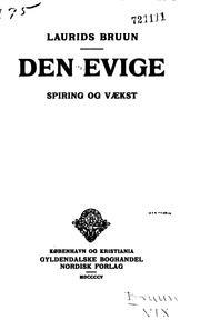 Cover of: Den evige