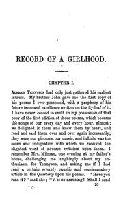Cover of: Record of a Girlhood