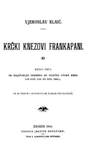 Cover of: Krčki knezovi Frankapani ...