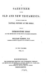 Cover of: A gazetteer of the Old and New Testaments: to which is added the natural history of the Bible