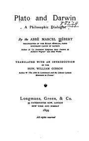 Cover of: Plato and Darwin: A Philosophic Dialogue