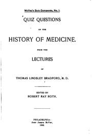Cover of: Quiz Questions on the History of Medicine