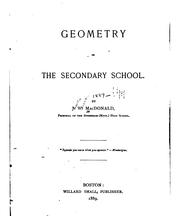 Geometry in the Secondary School by James Wallace MacDonald