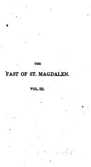 The fast of St. Magdalen by Anna Maria Porter