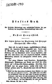 Cover of: Geschichte des Fürstenhauses und Landes Wirtemberg: Nach den besten Quellen und Hülfsmitteln