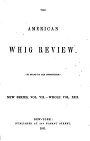 Cover of: American Whig Review | 