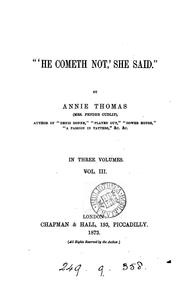 Cover of: "'He cometh not', she said".