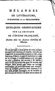Cover of: Archives littéraires de l'Europe, ou, Mélanges de littérature, d'histoire et ... by 