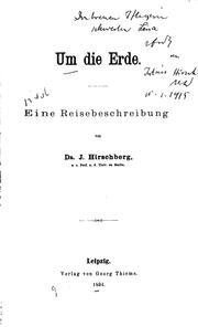 Cover of: Um die Erde: Eine Reisebeschreibung