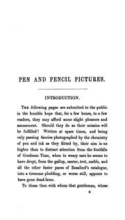 Cover of: Pen and Pencil Pictures by Tom Hood