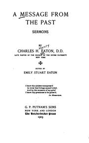A Message from the Past: Sermons by Charles Henry Eaton