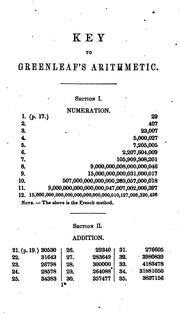 Cover of: A Key to the National Arithmetic: Exhibiting the Operation of the More Difficult Questions in ... by Benjamin Greenleaf