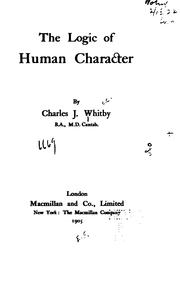 Cover of: The Logic of Human Character