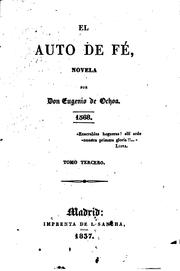 Cover of: El auto de fé: Novela