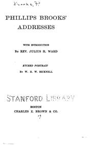 Cover of: Phillips Brooks' Addresses by Phillips Brooks