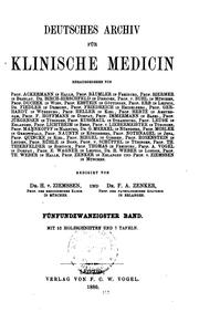 Cover of: Deutsches Archiv für klinische Medizin by [name missing]