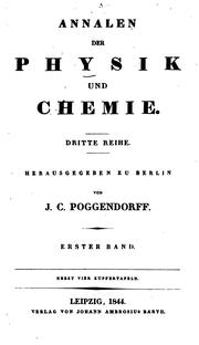 Cover of: Annalen der Physik und Chemie by Johann Christian Poggendorff