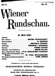 Cover of: Wiener Rundschau by 