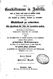 Cover of: Der Geschäftsmann in Amerika, wie er seyn und was er wissen muss... Mit ... by Edwin Troxell Freedley