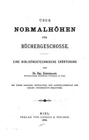 Cover of: Über Normalhöhen für Büchergeschosse