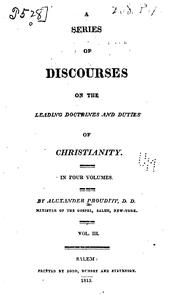 Cover of: A Series of Discourses on the Leading Doctrines and Duties of Christianity