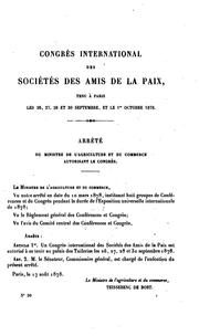 Cover of: Congrès et conférences ... Comptes rendus sténographiiques, 1-32 [in 14 vols.].