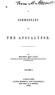 Cover of: A Commentary on the Apocalypse by Moses Stuart