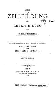 Cover of: Über Zellbildung und Zelltheilung