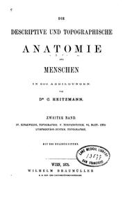 Cover of: Die descriptive und topographische anatomie des menschen in 600 abbildungen 2