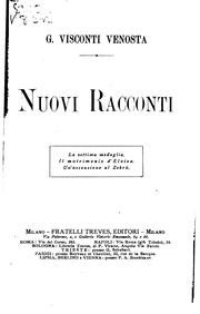 Cover of: Nuovi racconti ... by Giovanni Visconti Venosta