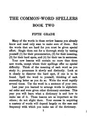Cover of: The Common-word Spellers: A Two-book Course in Spelling for the Common Schools. | Ervin Eugene Lewis
