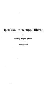 Cover of: Gesammelte poetische Werke