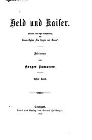 Cover of: Held und Kaiser: Fünfte und letzte Abtheilung des Roman-cyklus"um Szepter ...