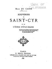 Cover of: Souvenirs de Saint Cyr et de l'École d'État-Major