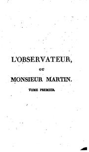 Cover of: L'observateur; ou, Monsieur Martin