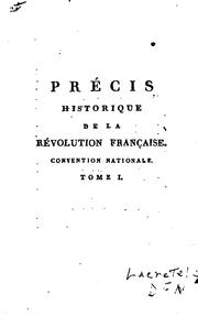 Cover of: Précis historique de la révolution française: convention nationale