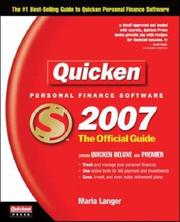 Cover of: Quicken 2007 by Maria Langer