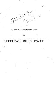 Cover of: Tableaux romantiques de littérature et d'art