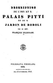 Cover of: Description de l'Imp. et R. Palais Pitti et du R. Jardin de Boboli