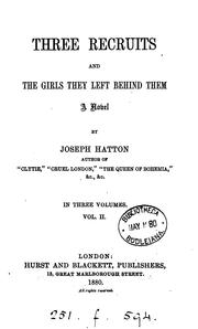 Cover of: Three recruits, and the girls they left behind them