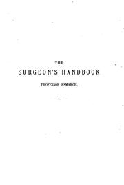 Cover of: The Surgeon's Handbook on the Treatment of Wounded in War: Prize Essay