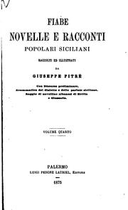 Cover of: Fiabe, novelle e racconti popolari siciliani