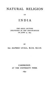 Cover of: Natural Religion in India: The Rede Lecture Delivered in the Senate-house on June 17, 1891